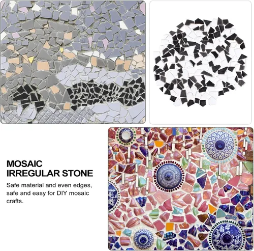 Vista 8 de VOSAREA Mosaico de cerámica DIY Mosaico Azulejo de mosaico de flores Cesta de vidrio Mosaico de vidrio Azulejos de mosaico esmaltado Artesanías