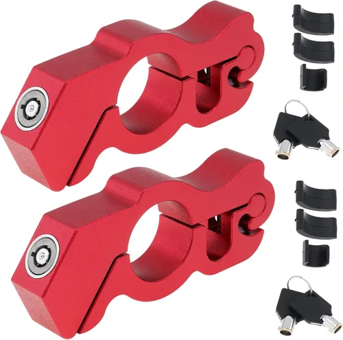 Vista 11 de Windance Paquete de 2 cerraduras de seguridad antirrobo para manillar antirrobo para motocicleta con bloqueo de palanca de freno delantero para Negro