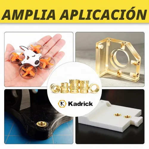 Vista 8 de 300 piezas de inserciones roscadas M2 M2.5 para plástico con puntas de ajuste térmico, kit de inserciones de ajuste térmico M2 y M2.5, inserciones