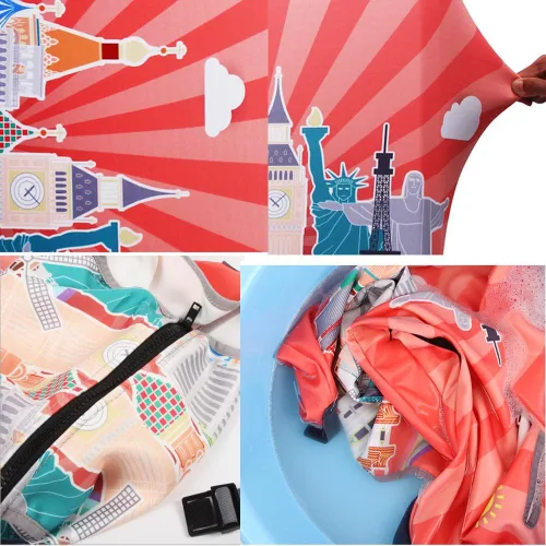 Vista 6 de YEKEYI Funda protectora de equipaje para niña, elástica, funda para maleta, 18-32 pulgadas, Tower