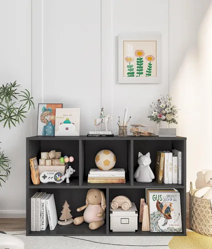 Vista 7 de Montessori - Estantería para libros, organizador de almacenamiento de juguetes para niños pequeños, para aula, sala de juegos, habitación de niños