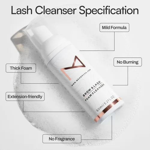 Vista 7 de M - Limpiador permanente de espuma para cejas y pestañas para extensiones de pestañas, microblading, polvo de cejas, cejas, nano cejas, maquillaje