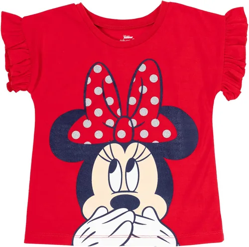 Vista 4 de Disney Minnie Mouse - Conjunto de camiseta sin mangas y pantalones cortos para bicicleta, 3 piezas para niñas