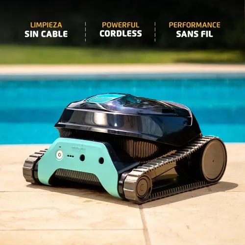 Vista 2 de Dolphin Liberty 200 - Aspirador robótico inalámbrico para piscina, capacidad de escalada de pared de carga inductiva simple, ideal para piscinas