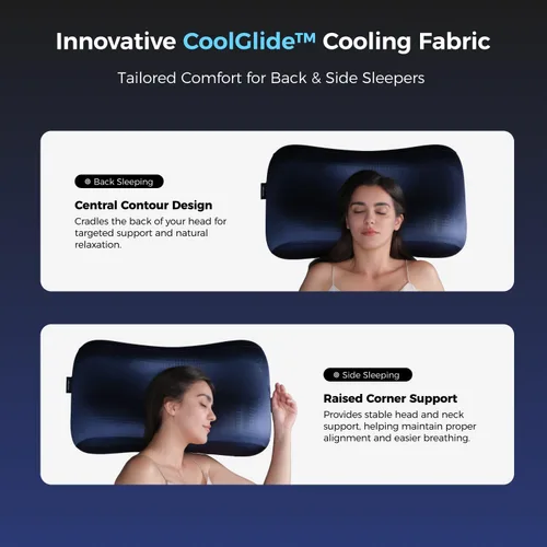 Vista 7 de Sweetnight CoolNest - Almohada refrescante tamaño Queen, almohada para Azul