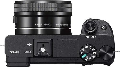 Vista 5 de Sony a6400 - Paquete de cámara sin espejo con lente de 16-50 mm, tarjeta de memoria de 64 GB, suite de edición de fotos y videos, bolsa para cámara