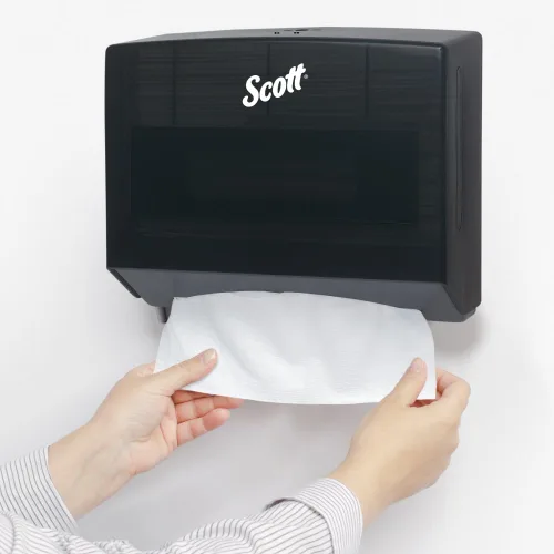 Vista 2 de Scott Professional Scottfold - Dispensador de toallas de papel plegado, color negro (09215)