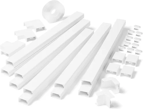 Vista 11 de Kit de Pared para Cubierta de Cable, Ocultador de Cables de TV para Cable de 1 Pulgada de Grosor, 157 Pulgadas de Cubiertas de Cable para Cables