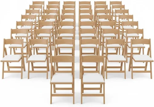 Vista 16 de BTEXPERT Silla plegable de resina con asiento acolchado de vinilo para interiores y exteriores, ligera, set para eventos en el hogar, fiestas