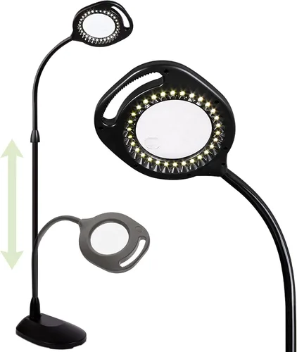 Vista 10 de OttLite – Lámparas para mesa y piso, con lupa, 2 en 1, ledes, 43828C, 15.00watts