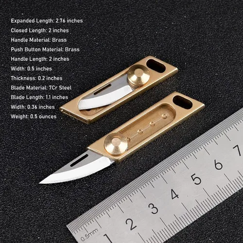 Vista 6 de Mini navaja, cuchillo utilitario, herramientas EDC geniales, se utiliza para abrir letras, paquetes y cajas