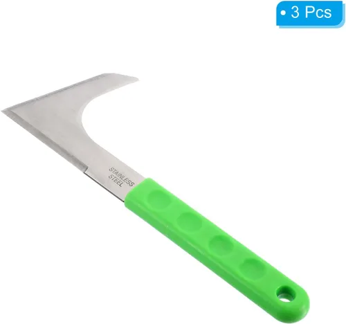Vista 3 de PATIKIL Crack Weeder, paquete de 3 cuchillos de deshierbe de acero inoxidable en forma de L, herramienta de deshierbe para hendidura, cortador