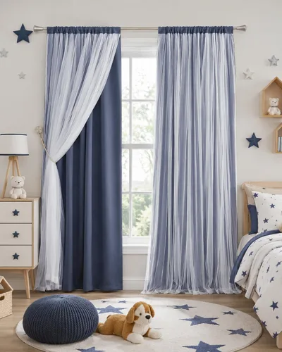 Vista 27 de PONY DANCE Cortinas de Doble Capa - Cortinas Opacas de 63 Pulgadas de Largo, Diseño con Ojales en la Parte Superior, Paneles Transparentes Blancos