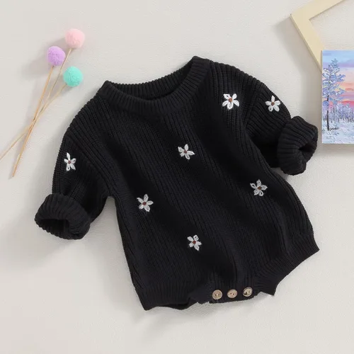 Vista 3 de Douhoow Suéter de punto para bebé, sudadera de punto para bebé, niña, niño, sudadera para otoño e invierno
