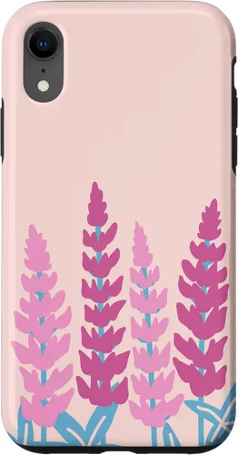 Vista 8 de iPhone 14 Lindo altramuz polyphyllus flor púrpura planta floral para mujeres caso
