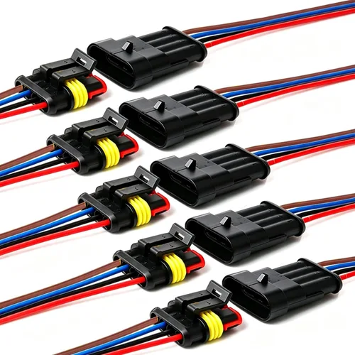 Vista 6 de Conector de 2 pines, moldeado por inyección, 16 AWG macho y hembra, conectores impermeables de 2 hilos, conectores de cable eléctrico IP67