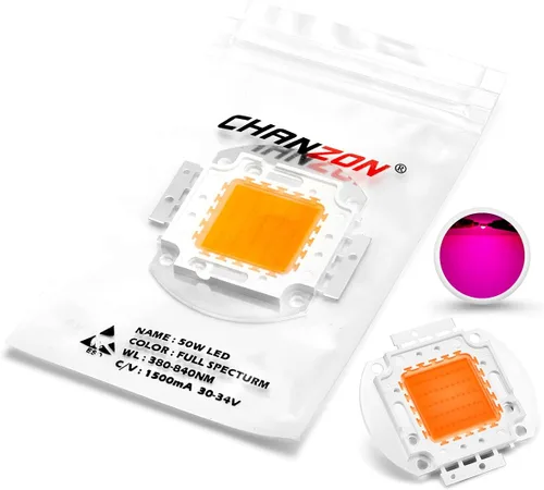 Vista 4 de CHANZON Chip LED de alta potencia de 50 W de espectro completo para plantas de crecimiento de luz