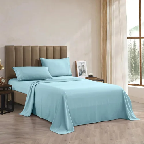Vista 2 de CELINE LINEN Juego de sábanas de microfibra de 4 piezas prémium de calidad hotelera 1800, resistente a las arrugas - Ropa de cama de lujo ultra