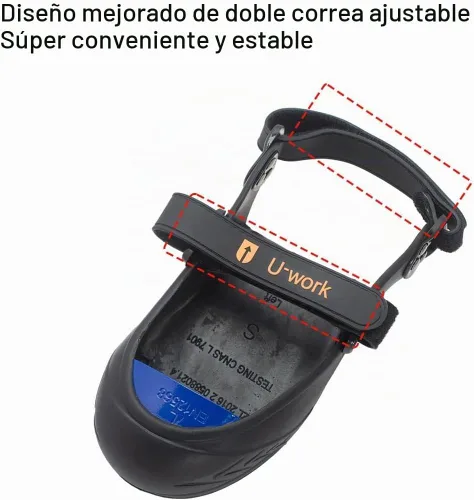 Vista 2 de VIDAYA Cubiertas de seguridad con puntera de acero, cubiertas de zapatos de puntera de acero de aleación de titanio y aluminio, cubiertas de puntera