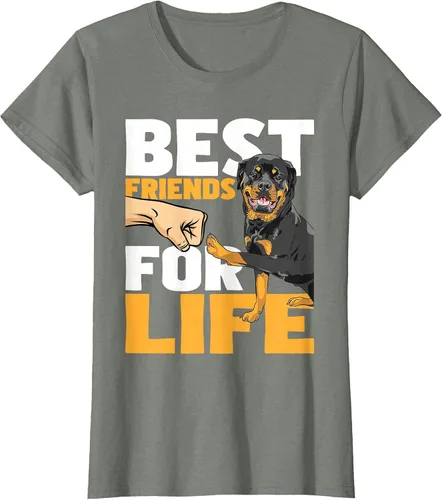 Vista 6 de Best Friends for Life - Rottweiler Animal Dog Lover Breeder T-Shirt