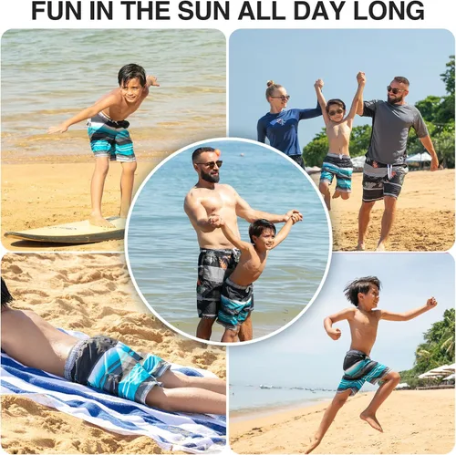 Vista 5 de Kanu Surf Traje de baño Echo Quick Dry UPF 50+ para niños
