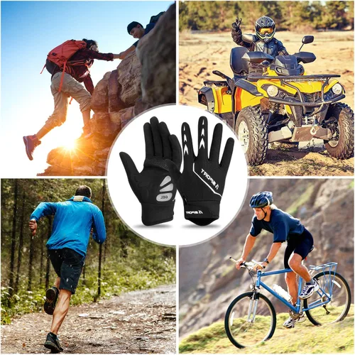 Vista 7 de Guantes de ciclismo para hombresmujeres-almohadilla de gel de 0.197 in guantes antideslizantes de bicicleta de carretera para MTB ciclismo