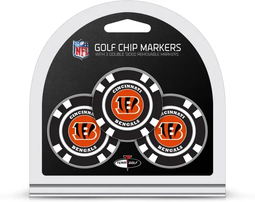 Vista 13 de Team Golf Tamaño de fichas de póquer de la NFL con marcadores de esmalte de doble cara más pequeños