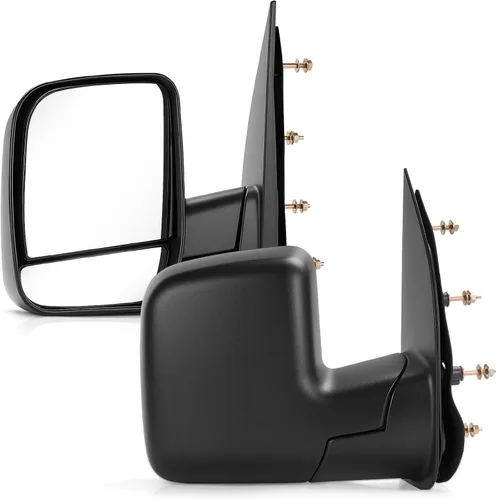 Vista 10 de PZ Espejo lateral manual de doble vidrio para puerta del lado del conductor delantero Compatible con 2002-2008 FORD E150 E250 E350 E450 E550 Club