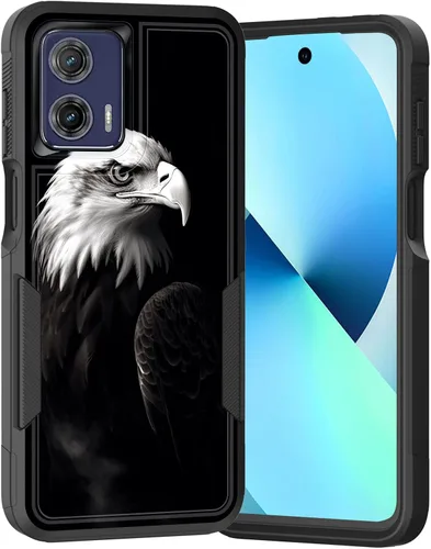 Vista 44 de para Moto G Play 4G 2024, funda de dos capas híbrida resistente y a prueba de golpes, PC duro + silicona suave protectora para Motorola Moto G Play