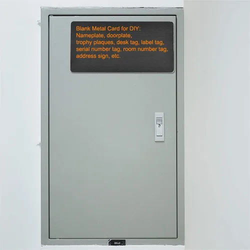 Vista 4 de uxcell Tarjeta de metal en blanco 3.150x1.575x0.020 in Placa de aluminio anodizado para bricolaje Impresión láser Grabado Negro 15
