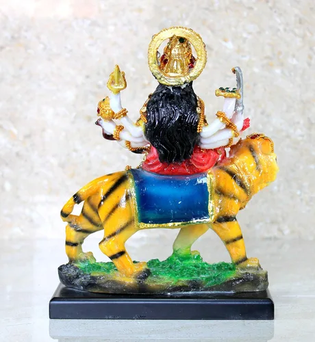 Vista 6 de eSplanade Maa Durga MATA Rani Estatua Ídolo para Mandir Hogar (8") Navratri Pooja Durga Maa - Resina - Multicolor