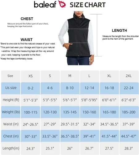 Vista 7 de BALEAF Chaleco ligero Softshell sin mangas para mujer, resistente al viento, cuello alto con bolsillos con cremallera, correr, senderismo, golf