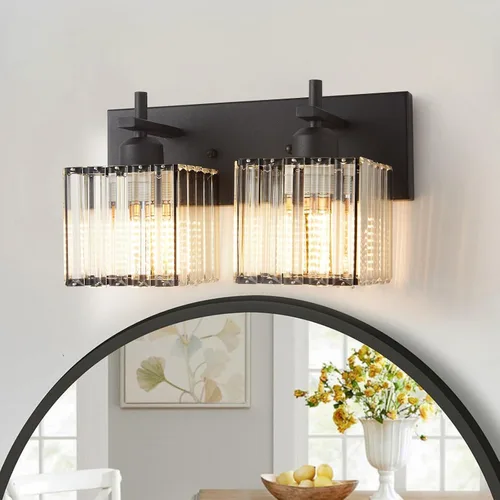 Vista 17 de Aplique de pared moderno negro, luminaria interior cableada de 1 luz con casquillo de cerámica E26 para dormitorio, pasillo, sala de estar