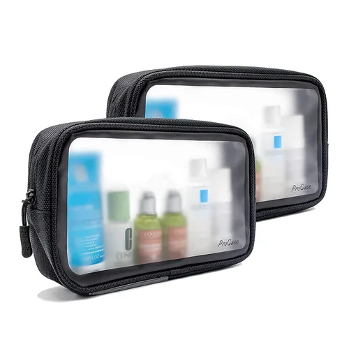 Vista 2 de ProCase Paquete de 2 bolsas de aseo de viaje con cepillo de dientes eléctrico, estuche de viaje duro