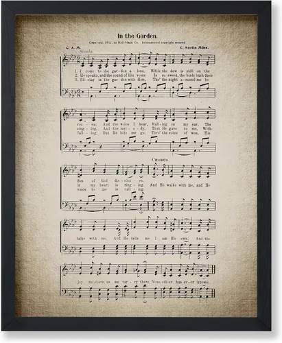 Vista 21 de Poster Master Póster de partitura de música vintage, impresión de himno retro, regalo para músico, amigo, "How Great Thou Art, himno, verso