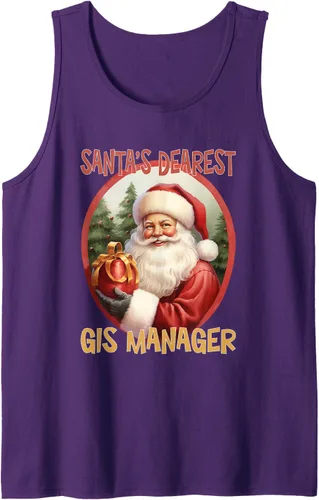 Vista 4 de GIS Manager Christmas Holiday Love Xmas Tank Top Negro