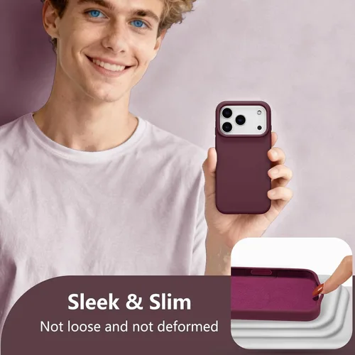 Vista 561 de Funda magnética de silicona para iPhone 13 Pro, color blanco antiguo [Compatible con Magsafe] [Forro de microfibra suave antiarañazos], funda