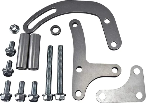 Vista 4 de SBC Power Steering Soporte para bomba eléctrica Bomba de agua Billet 350 bloque pequeño Chevy Adjustable 551360
