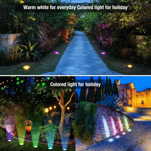 Vista 5 de Tuanse Paquete de 24 luces de paisaje de bajo voltaje, naturales