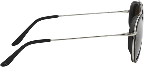 Vista 3 de Vuarnet Edge Round VL1613 1613 0013 gafas de sol de acero inoxidable negro mate 2.047in