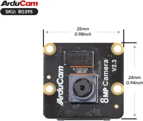 Vista 5 de Arducam para Raspberry Pi Noir módulo de cámara, 8MP IMX219 RPi-CAM-V2 visión nocturna para Raspberry Pi 5, 4B, 3B+, 3B, 2B, Pi Zero y W