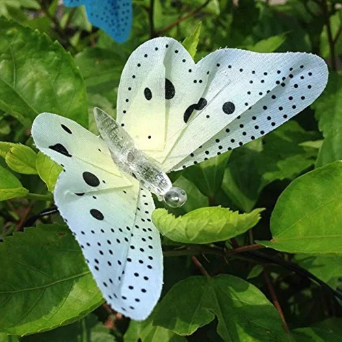 Vista 3 de Tiras de luces soles de 24 LED con forma de mariposa resistentes al agua para exteriores, jardín, patio, dormitorio, balcón e interiores