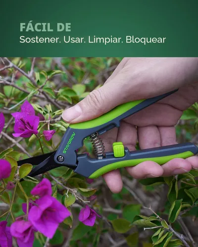 Vista 3 de 2 tijeras de podar de 6.5 pulgadas para jardinería, tijeras de jardín ultra afiladas para cortes precisos, cortadores de bonsái de acero inoxidable
