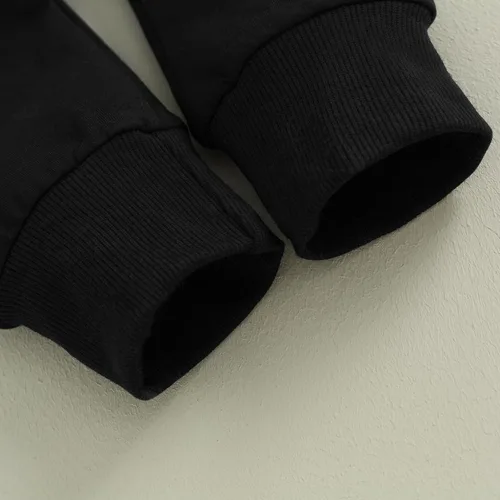 Vista 7 de Ropa de otoño e invierno para bebé niño, con capucha, de manga larga, a rayas, pantalones elásticos para recién nacidos