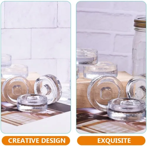 Vista 9 de Luxshiny Kit de decapado Pesos de fermentación de vidrio con asas ranuradas, tapas de fermentación pesada para tarro de boca ancha universal Kit