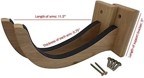 Vista 7 de COR Surf Estante de pared para tablas de surf para longboards y shortboards Hermoso soporte de pared de madera para interiores y exteriores