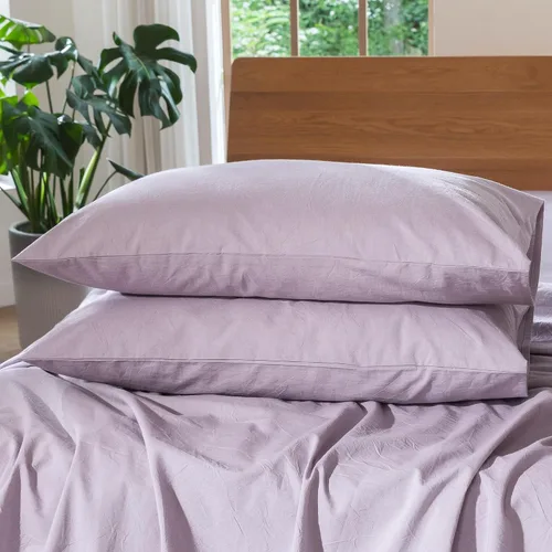 Vista 57 de MooMee Juego de 2 fundas de almohada de cuadros 100% algodón lavado con textura parecida al lino, transpirable, duradera, suave y cómoda
