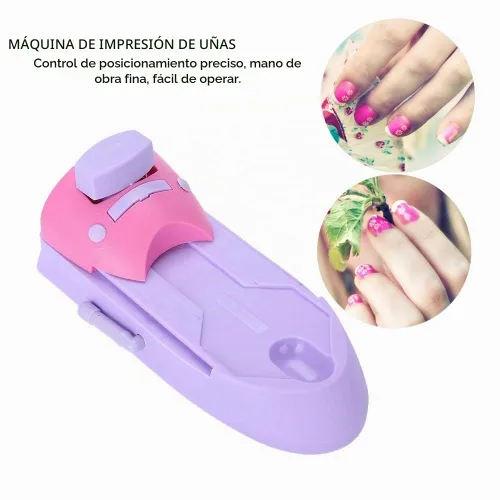 Vista 6 de Sonew Impresora de patrón de arte de uñas, máquina de impresión profesional de patrón de bricolaje, estampadora, impresora de uñas, herramientas