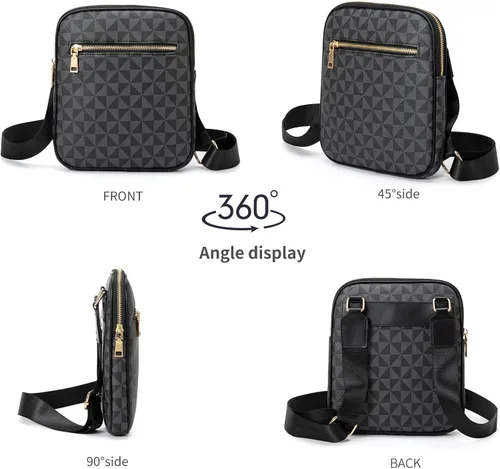 Vista 2 de Bolso cruzado para hombre, bolso de hombro para hombre para ir al trabajo, bolso de viaje Bolso de trabajo para hombre pequeño