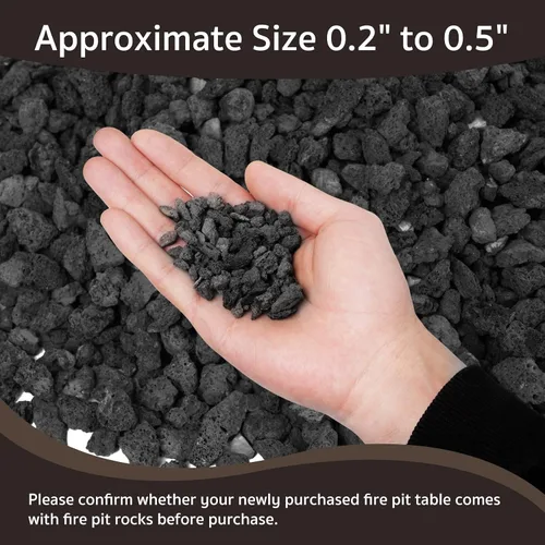 Vista 3 de GASPRO Pequeñas rocas de lava para hoguera, 10 libras, 0.2-0.5 pulgadas Negro
